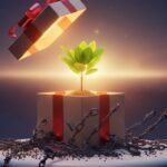 Person reviewing credit card statements and planning how to use a year-end bonus to pay off post-Christmas debt.