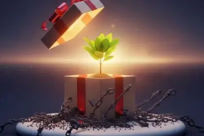 Person reviewing credit card statements and planning how to use a year-end bonus to pay off post-Christmas debt.